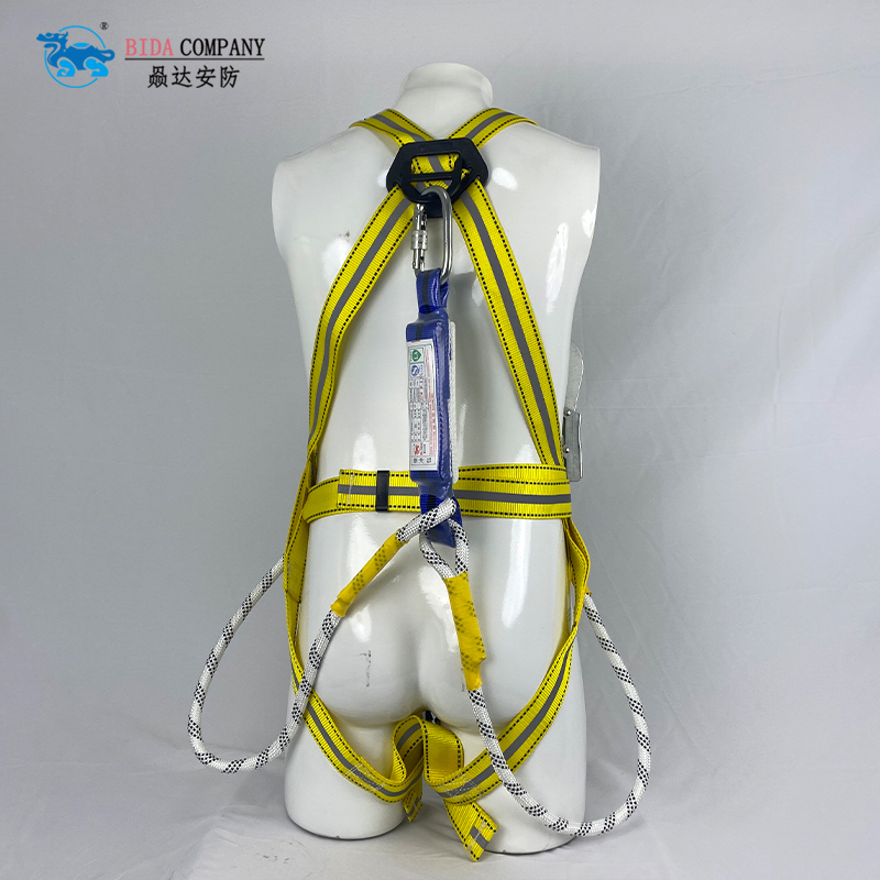 Full Body Warning Safety Harness Set Fall prevention double hook lanyard - 图片 4