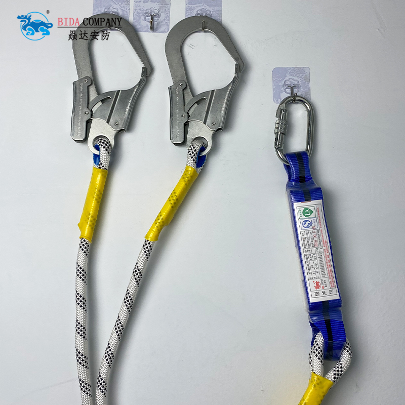 Fall Protection Double Hook Polyester Lanyard