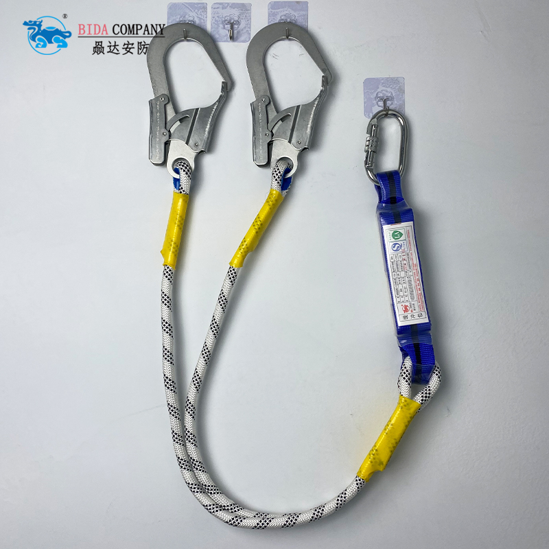 Fall Protection Double Hook Polyester Lanyard