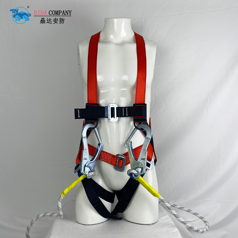 Full body safety harness Harness Set - Double+Hook+Carabiner+Energy-absorbing Lanyards