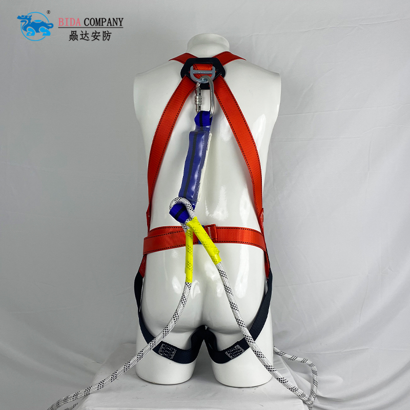 Full body safety harness Harness Set - Double Hook+Carabiner+Energy-absorbing Lanyards - 图片 4